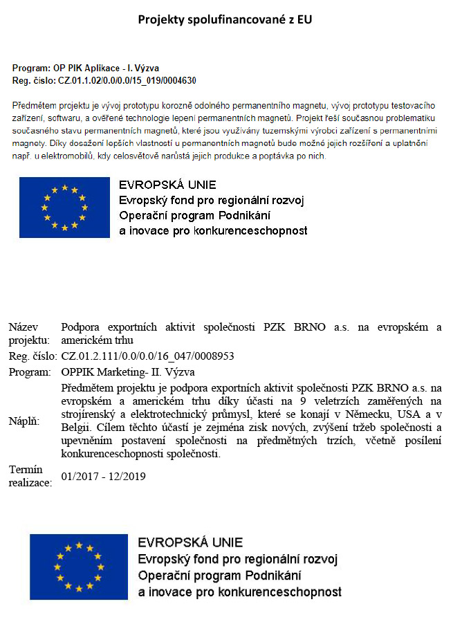Projekt spolufinancovaný EU